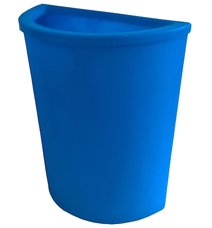 Lixeira Fiberglass Meia Lua Azul - 40 Lts Lixeira Fiberglass Meia Lua Azul - 40 Lts