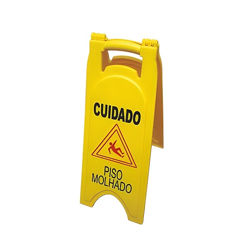 Placa Sinalizadora Cuidado Piso Molhado Placa Sinalizadora Cuidado Piso Molhado