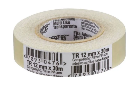 Fita Adesiva 12mm x 30 Mts Pct C/ 10 Und ...