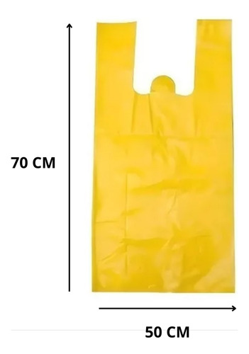Sacola Plástica 50x70 Amarela - Pct C/ 50...
